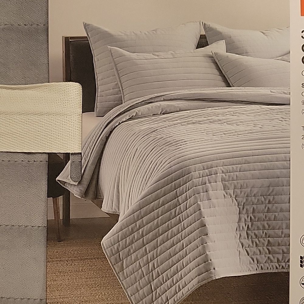 Sonoma Goods For Life 3-piece Cotton Velvet Quilt Set